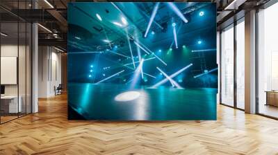 Illumination, light on the stage at the disco Wall mural