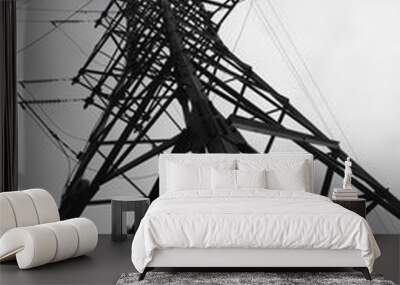 High-voltage tower construction electricity energy Wall mural