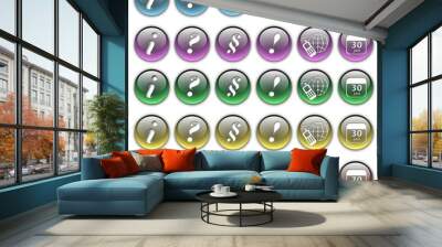 new communication and information icon set Wall mural