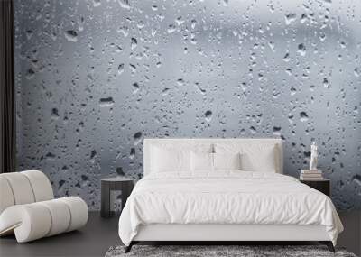 raindrops on the glass Wall mural