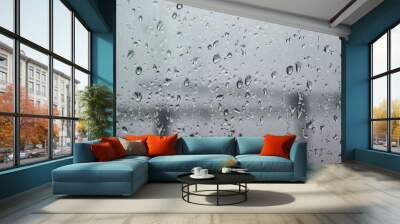 raindrops on the glass Wall mural