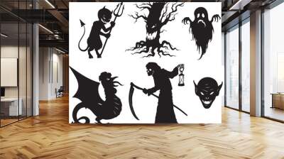 Halloween shapes Wall mural