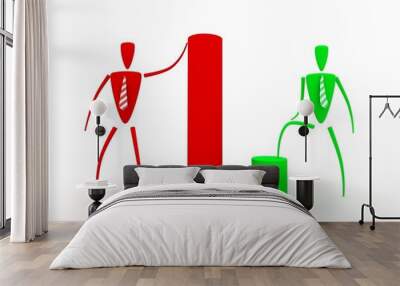 2 businessman Wall mural