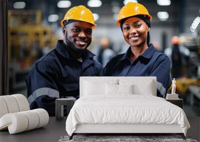 workers in warehouse Wall mural