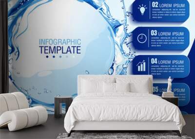 infographics business chart design template. You can place relevant content in the area, vector illustration. Wall mural