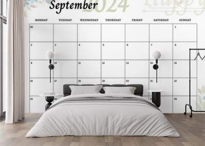 Monhly Planner 2024 Wall mural