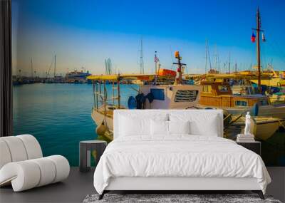 Fishing Boats in Aegina Wall mural