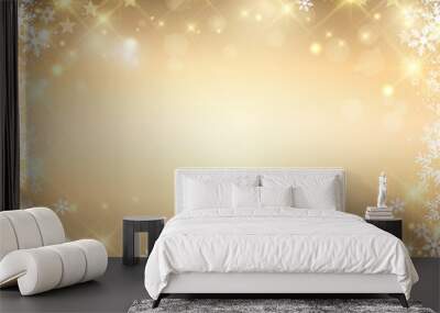 Gold christmas background Wall mural