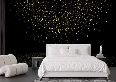 Gold confetti background Wall mural