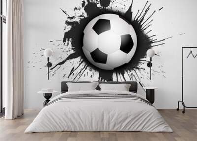 Grunge football or soccer ball background Wall mural