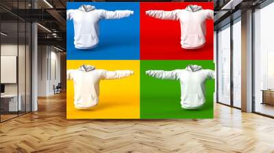 Mens Jumper clean empty template, mockup for design, logo Wall mural