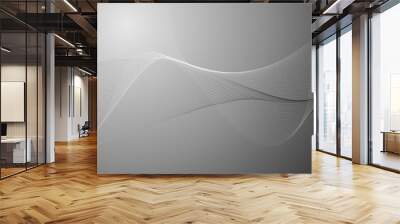 monochrome banner of flowing lines design  Wall mural