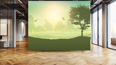 tree landscape Wall mural