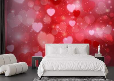 Valentine's Day Heart background Wall mural