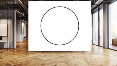 illustration of a white circle Wall mural