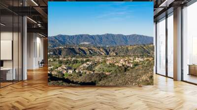 Aerial view of the Mountains and Altadena area Wall mural