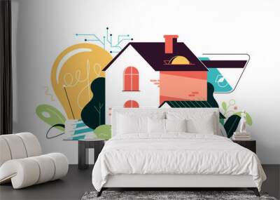 Expenses of owning and maintaining house Wall mural