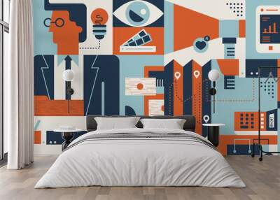 marketing abstract background Wall mural