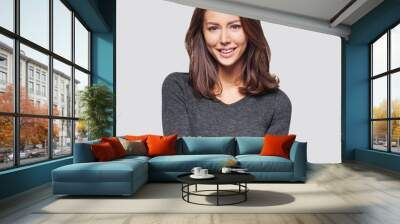 Beautiful young woman portrait Wall mural