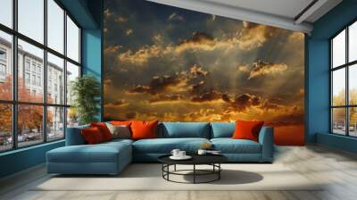 Cloud beautiful sky beautiful sunset nature summer outdoor Wall mural