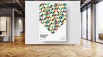 Amazing business presentation vector A4 vertical orientation front page mock up. Modern corporate report cover abstract geometric illustration design layout. Company identity brochure template. Wall mural