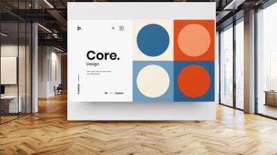 Website screen for responsive web design project development. Abstract geometric pattern banner. Corporate landing page vector illustration template. Wall mural