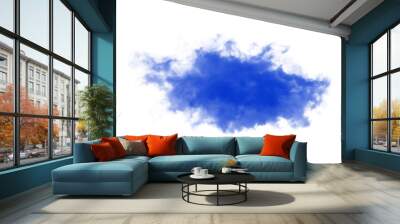 blue clouds on white background Wall mural