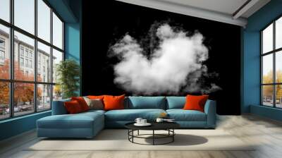 white cloud on black background Wall mural