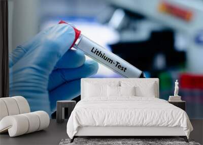 Blood sampling tube for lithium analysis. Wall mural