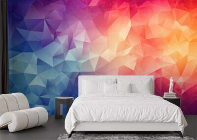 Abstract polygonal background. Triangular design for your business Wall mural