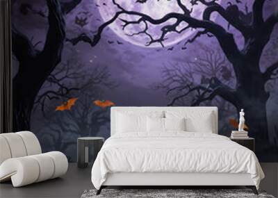 halloween background with pumpkin Wall mural