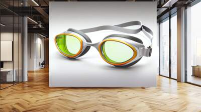 swimming goggles isolated on white, generative ai Wall mural