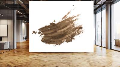 Brown color eye shadow powder Smudged on background Wall mural