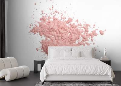 pink color foundation powder makeup on background Wall mural