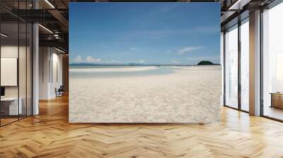 Landscape nature Bang Po Beach is beautiful white sand beach and clear water - can shooting reflection on the beach at Samui Thailand - Seascape travel and outdoor activity - Abstract blue nature  Wall mural