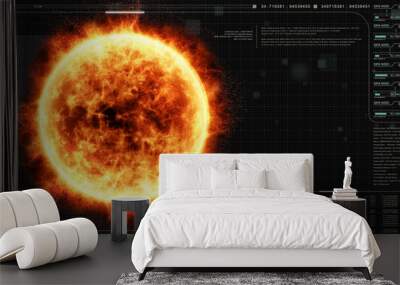 Sun Solar Flare Particles coronal mass ejections for background computer desktop screen display Wall mural