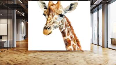 cute giraffe watercolor  Wall mural