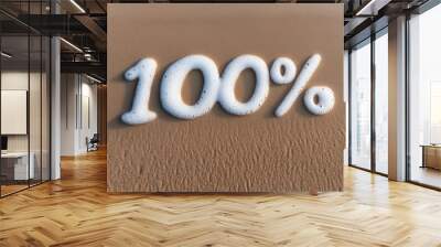 Hundred Percent Foam on Sand Beach Wall mural