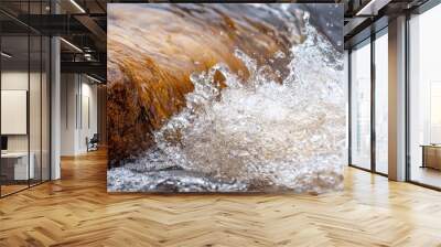 Water Splashing on Rocks in Stream Wall mural