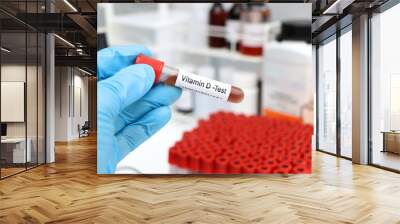 Blood samples for testing vitamin D in the laboratory Wall mural