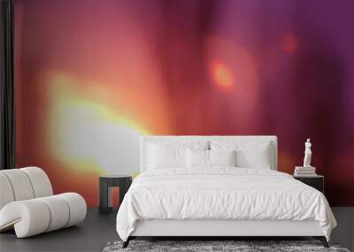 blurred lilac, orange magenta background with lights and highlights, concept of optical illusions, halo, ufo Wall mural