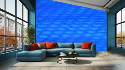 blue background with circle shape bubbles texture Wall mural