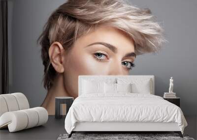 Beauty portrait of fashion young model Wall mural