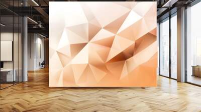 A background of light orange and white low-poly shapes Wall mural