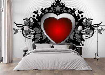 heart frame Wall mural