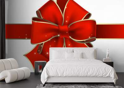 red bow Wall mural