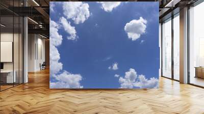 The sky is bright sun shines beautifu blue clouds with copy space for your text. Wall mural