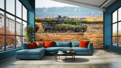 2022-10-29 Pabrade Lithuania main battle tank Leopard 2 A6 Version by the German Armed Forces Wall mural