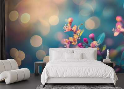 Beautiful Nature Bokeh.Blurred background Wall mural