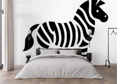 zebra icon Wall mural